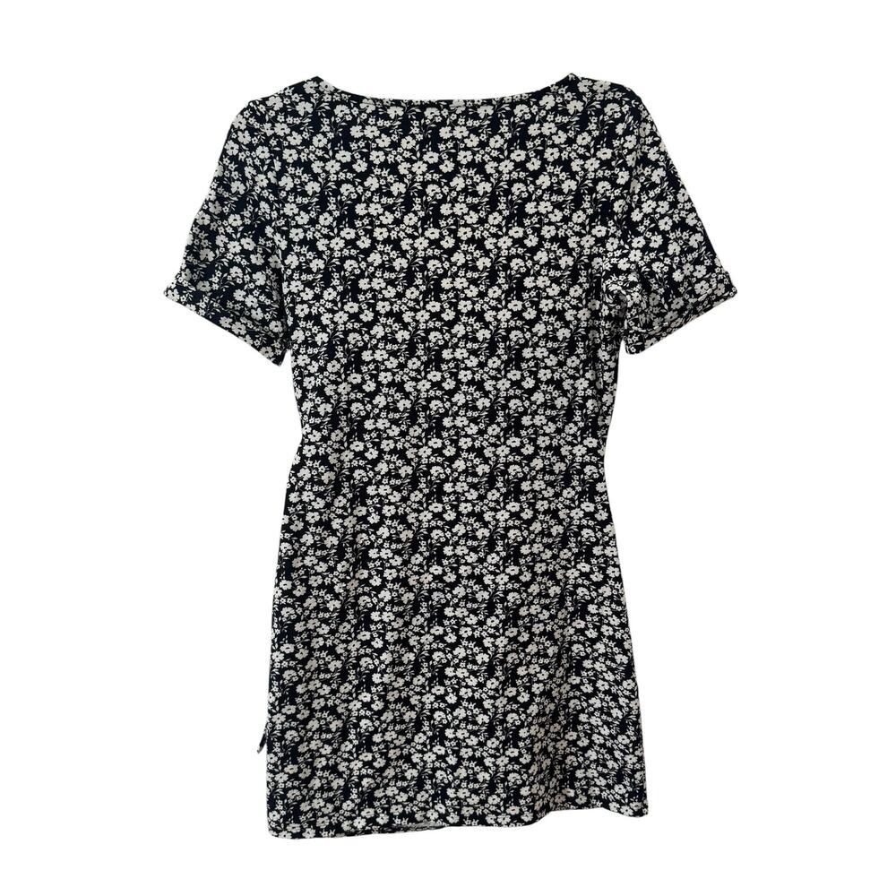 Sezane Pippa Short Dress in Madison Print Floral Black White Size Medium - Picture 8 of 9